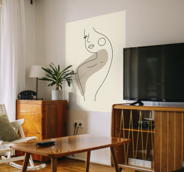 Poster mural profil lignes art abstrait - TenStickers