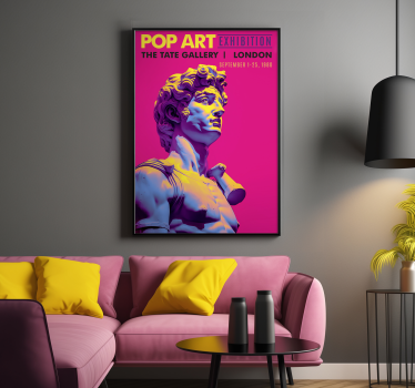 Affiche salon exposition statue style pop art - TenStickers
