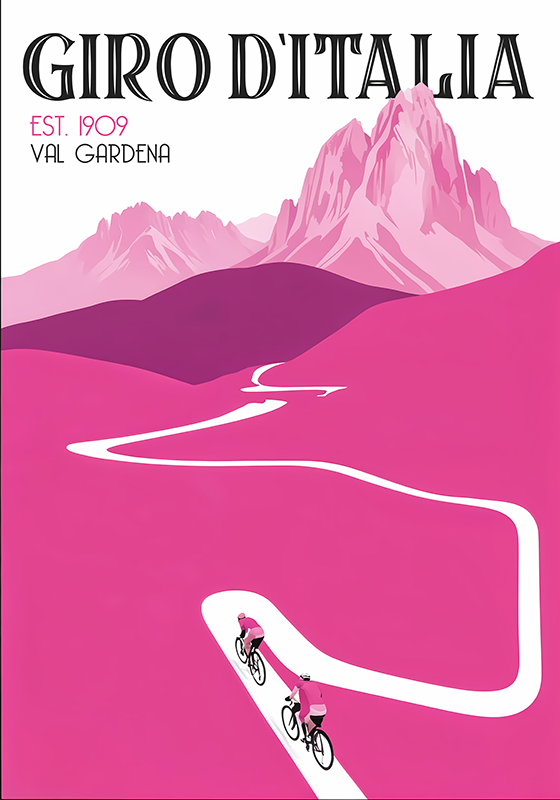 Poster cyclisme val gardena - TenStickers
