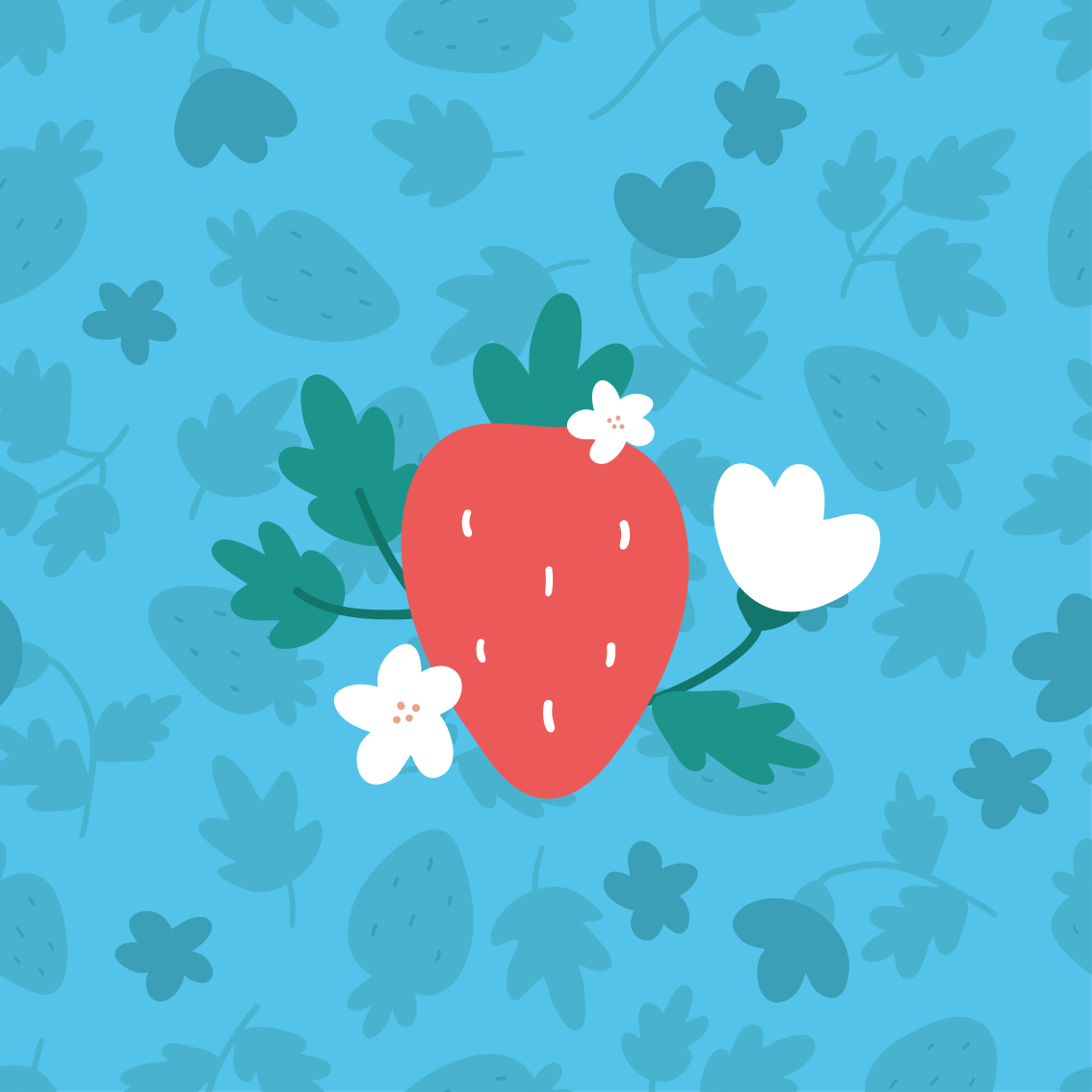 Poster cuisine motif fleurs et fruits colorés - TenStickers