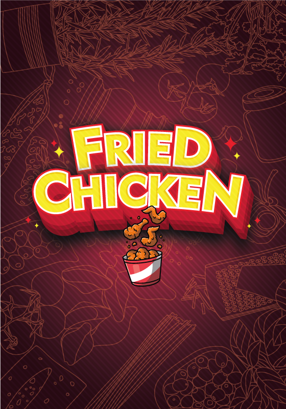 Poster cuisine graffiti taco poulet frit - TenStickers