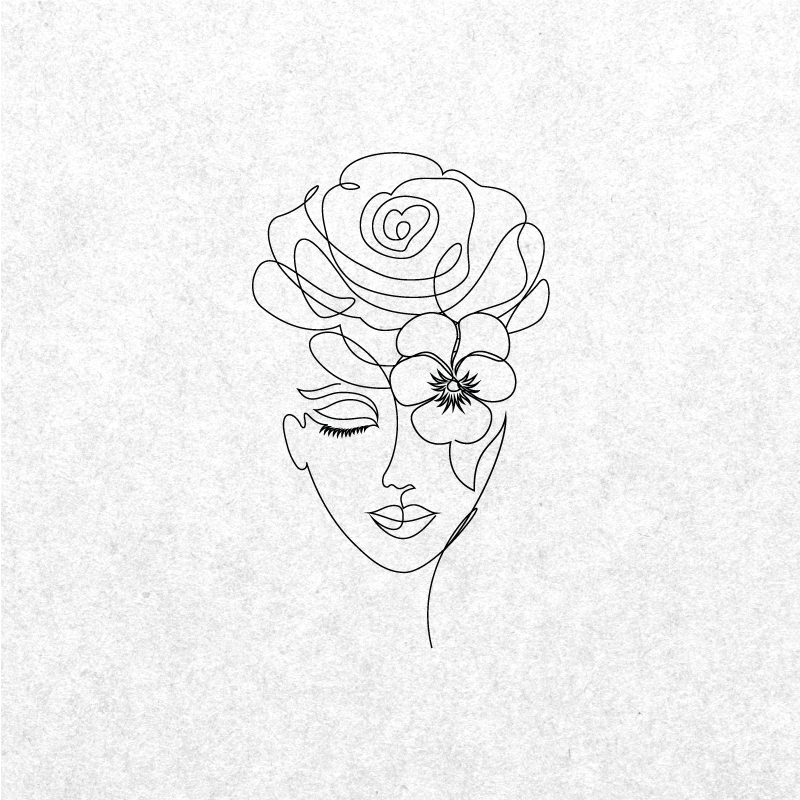 Poster salon femme sans visage minimaliste - TenStickers