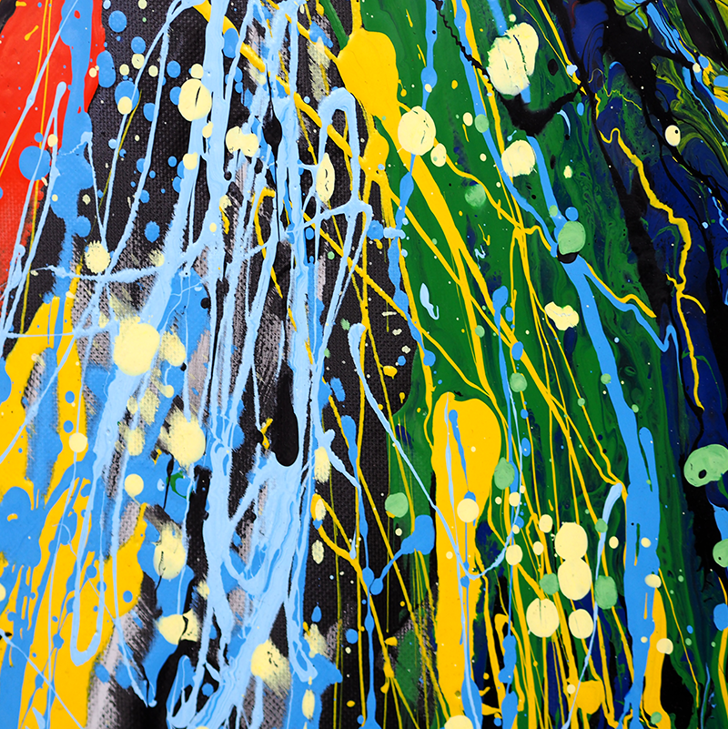 Poster salon éclaboussure de couleur arc-en-ciel - TenStickers