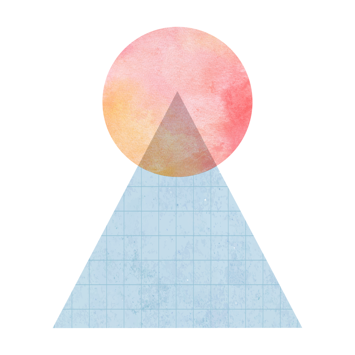 Poster salon triangle art mural soleil - TenStickers