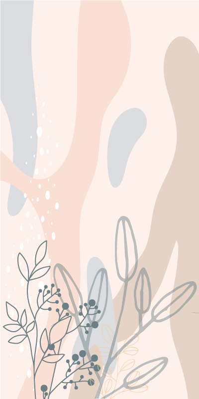 Poster fleurs et plantes silhouette florale élégante - TenStickers