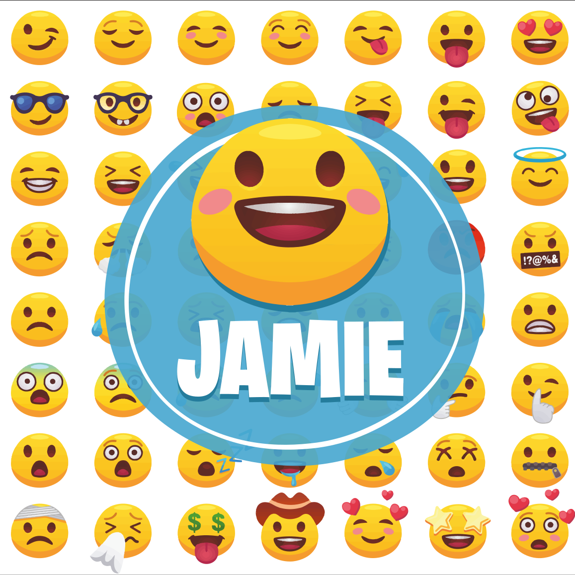 Poster chambre ado collection Émotions emoji - TenStickers