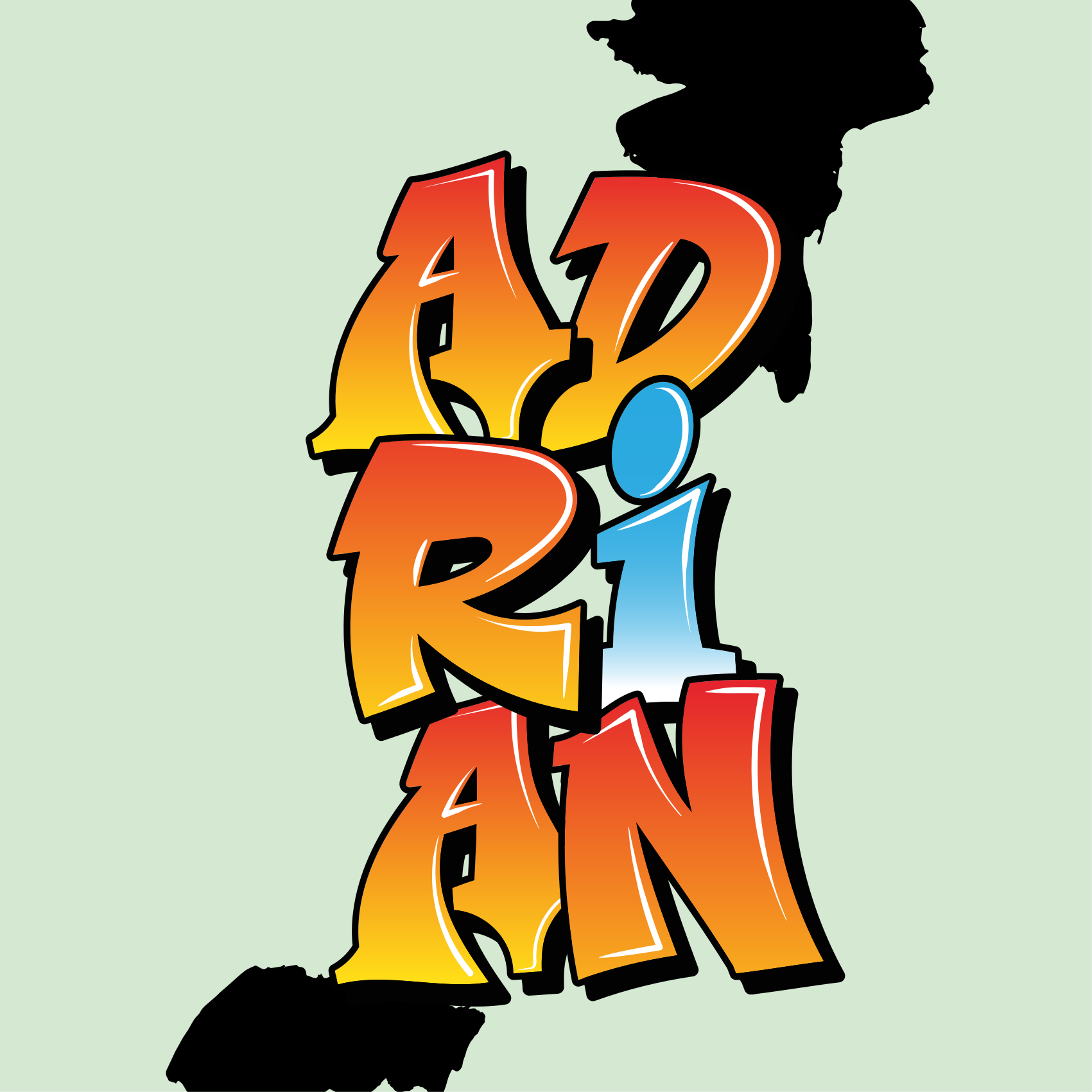 Poster chambre ado art de nom coloré - TenStickers