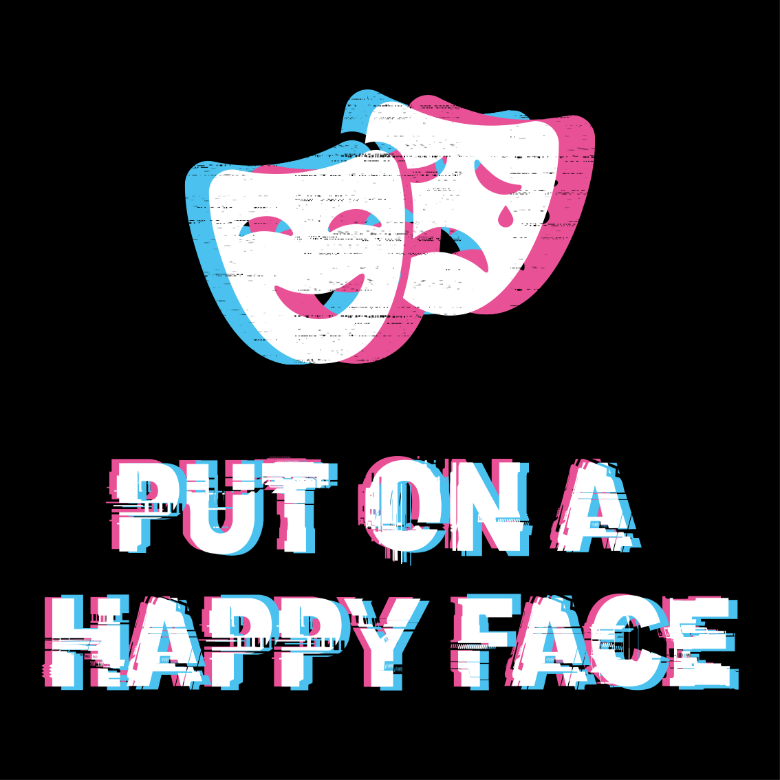 Poster chambre ado expression de visage joyeuse - TenStickers