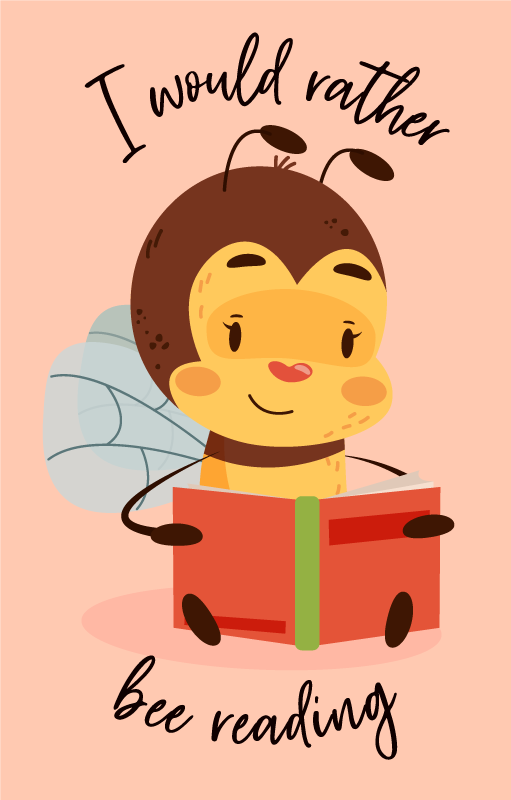 Poster phrases je préfère lire - TenStickers