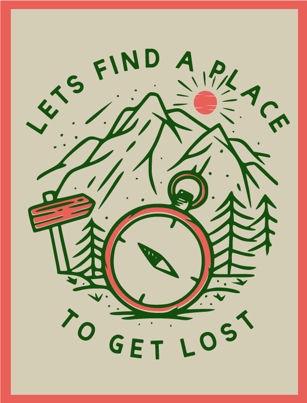 Poster phrases perdus dans l'aventure - TenStickers