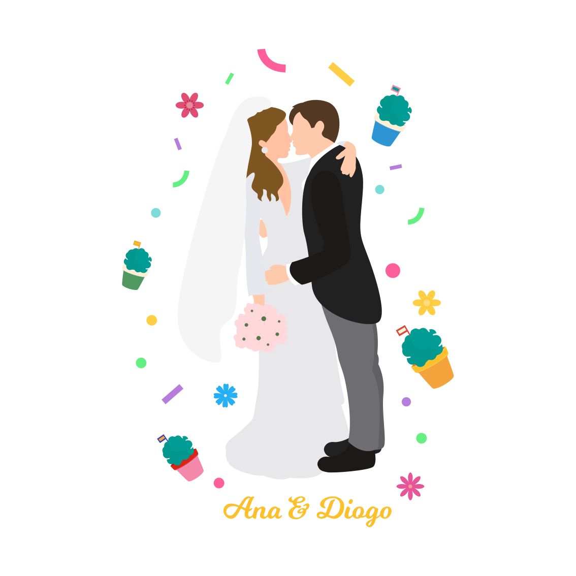 Poster festivités et événements mariages "santo antónio" - TenStickers