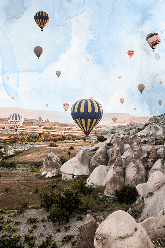 Poster villes et pays montgolfières en cappadoce - TenStickers