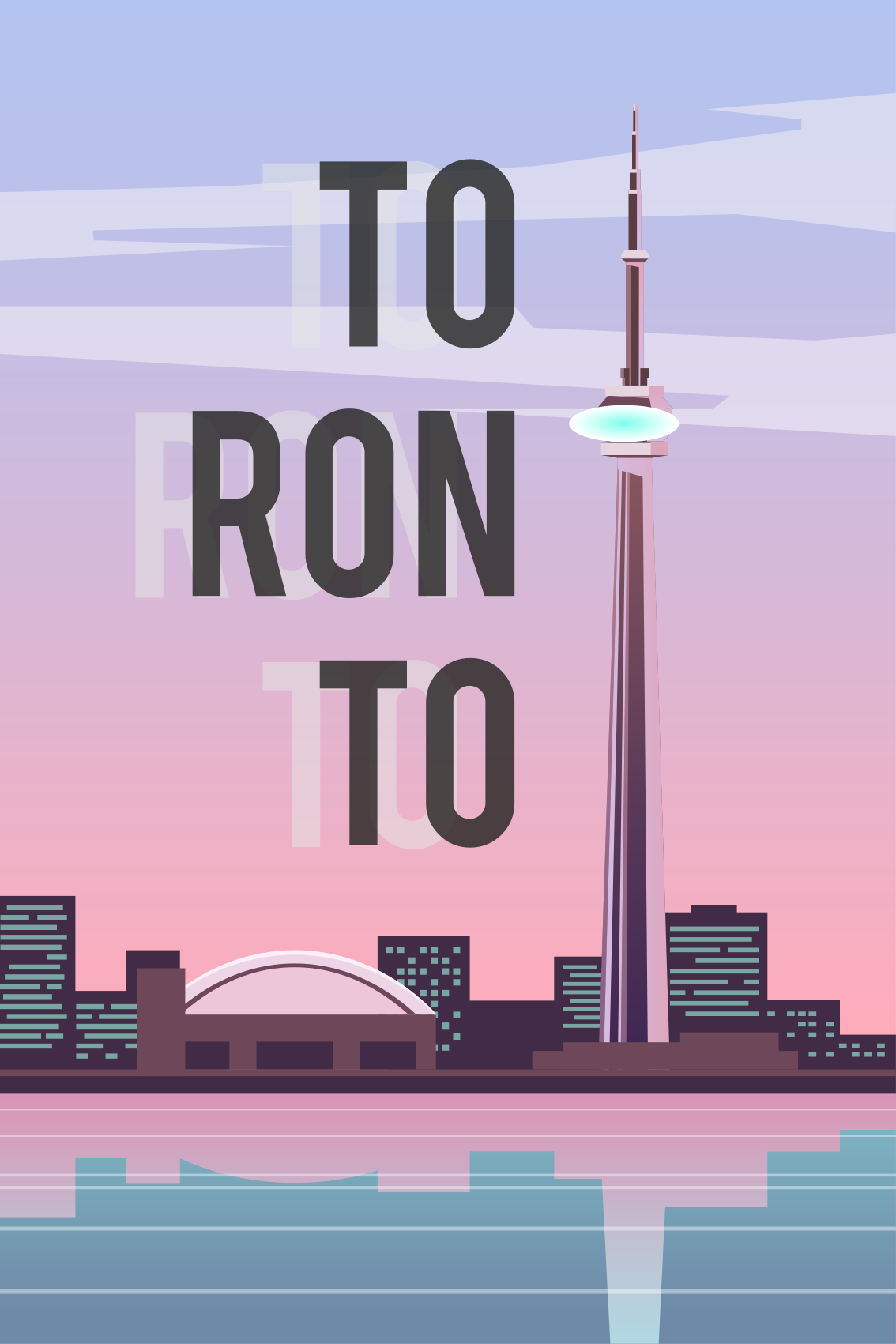Poster villes et pays toronto illustration - TenStickers