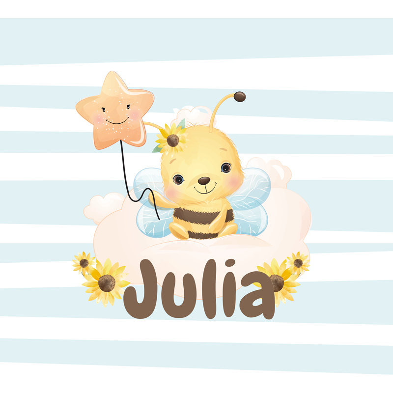Poster personnalisable personnage d'abeille mignon - TenStickers