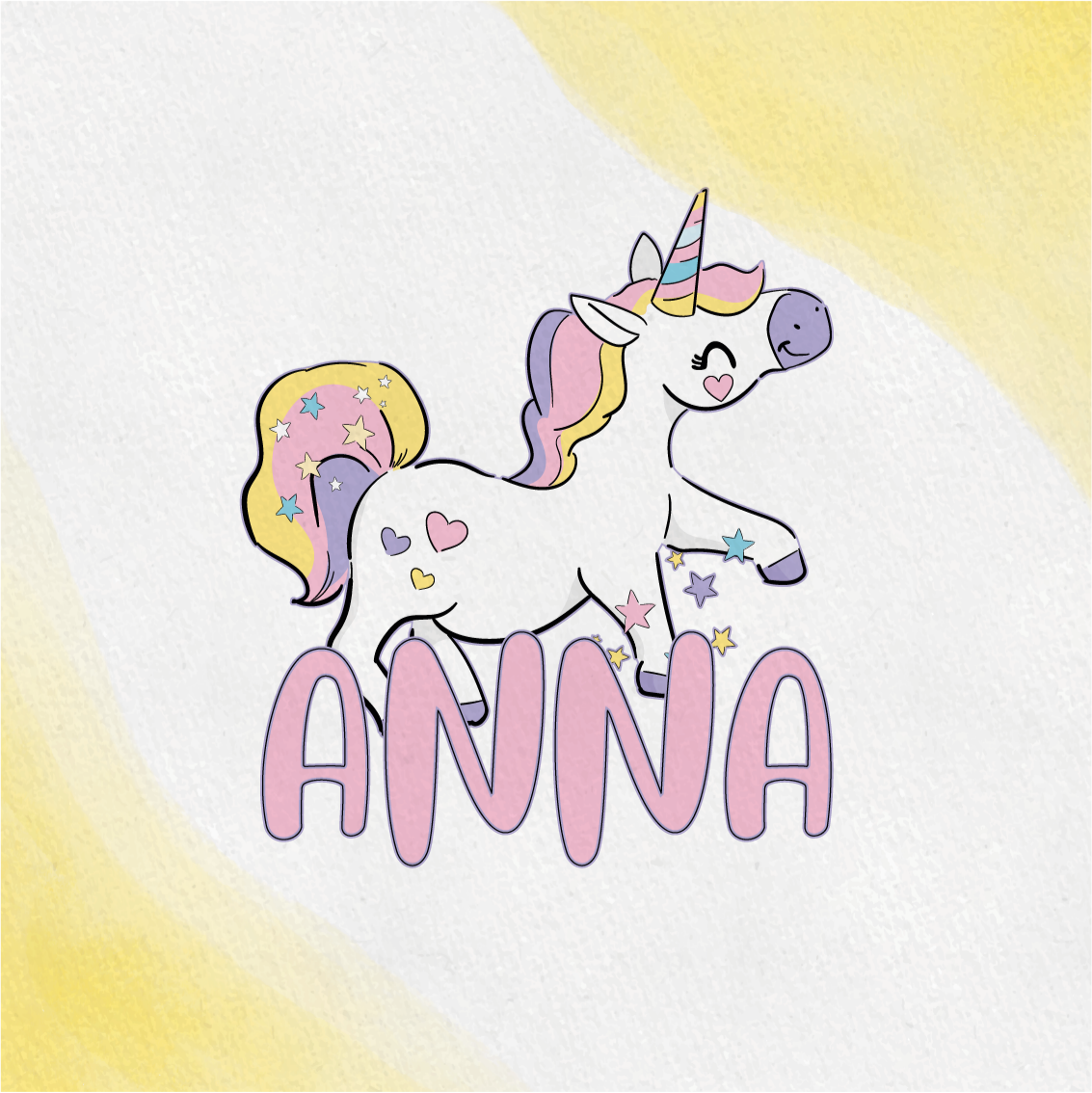 Poster personnalisable personnage de licorne heureux - TenStickers