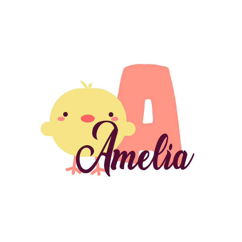 Poster personnalisable design de poussin mignon - TenStickers