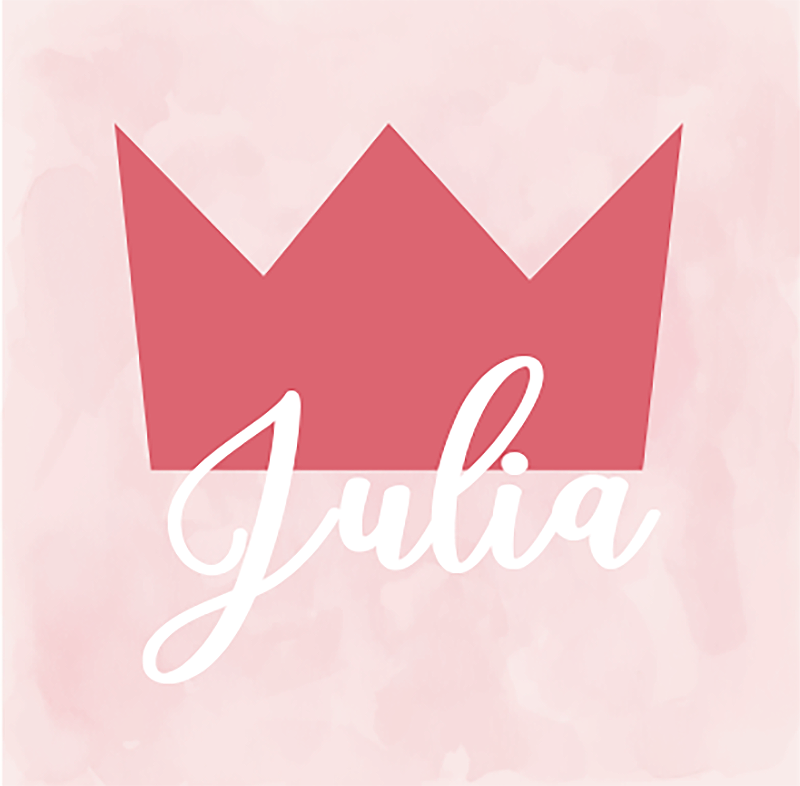 Poster personnalisable couronne personnalisée julia - TenStickers