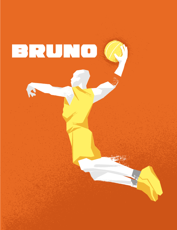 Poster basketball nom personnalisé - TenStickers