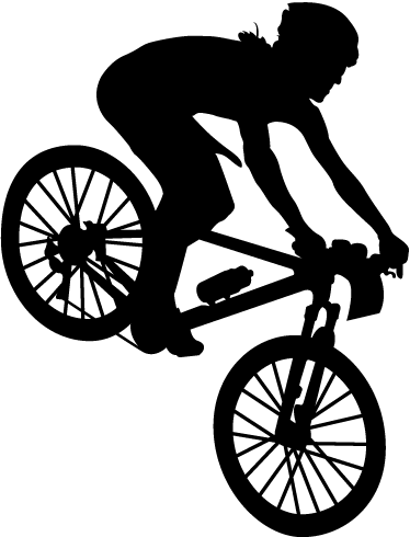 Poster cyclisme silhouette de vtt décoratif - TenStickers