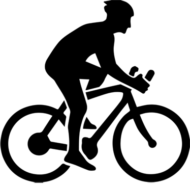 Poster cyclisme vinyle cycliste sur la route - TenStickers
