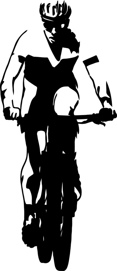 Poster cyclisme vinyle cycliste vtt en route - TenStickers