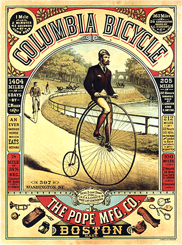 Poster cyclisme affiche vintage vélos anciens - TenStickers