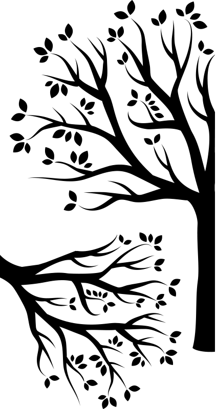 Poster arbre autocollant d'angle - TenStickers