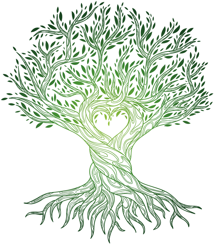 Poster arbre centre cœur de l'arbre de vie - TenStickers