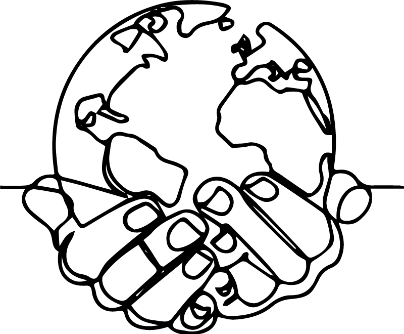 Poster carte du monde terre minimaliste - TenStickers