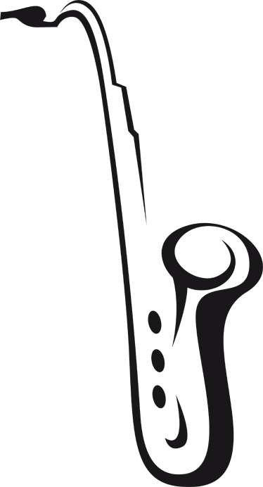 Poster musique autocollant décoratif dessin saxophone - TenStickers