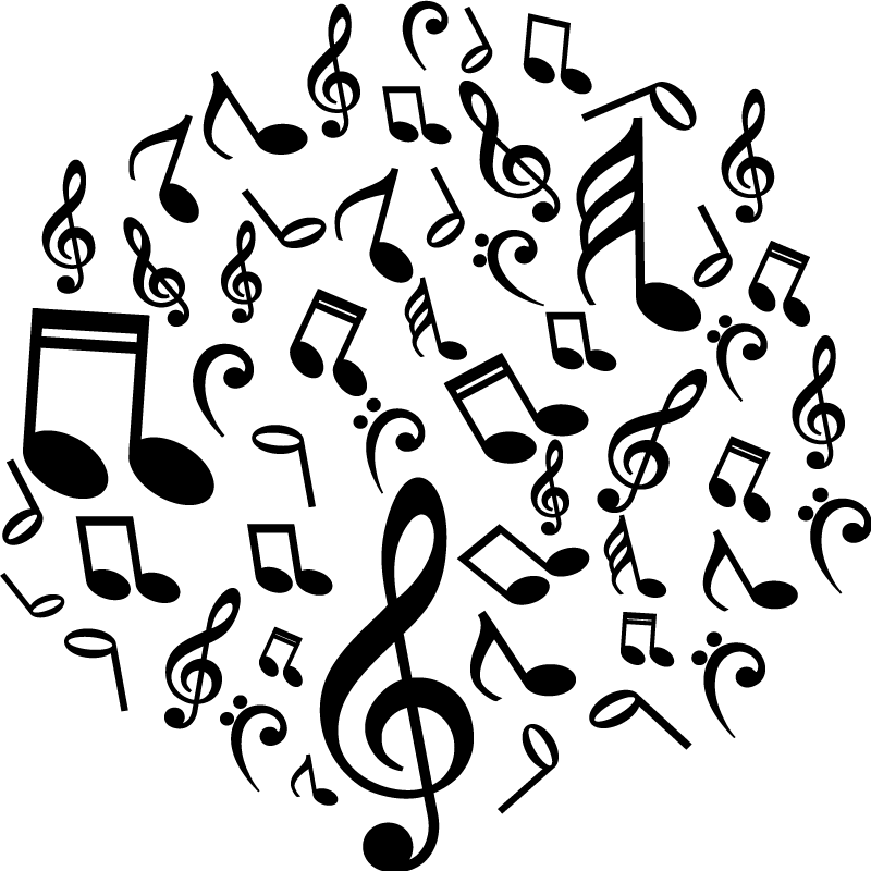 Poster musique notes musicales - TenStickers