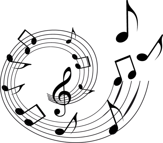 Poster musique décoratif spirale de portée - TenStickers