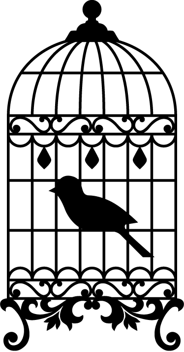 Poster vintage décoration cage à oiseaux vintage - TenStickers