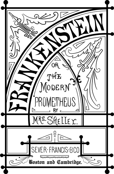 Poster vintage livre frankenstein décoratif - TenStickers