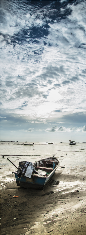 Poster paysages autocollant porte bord de mer polonais - TenStickers