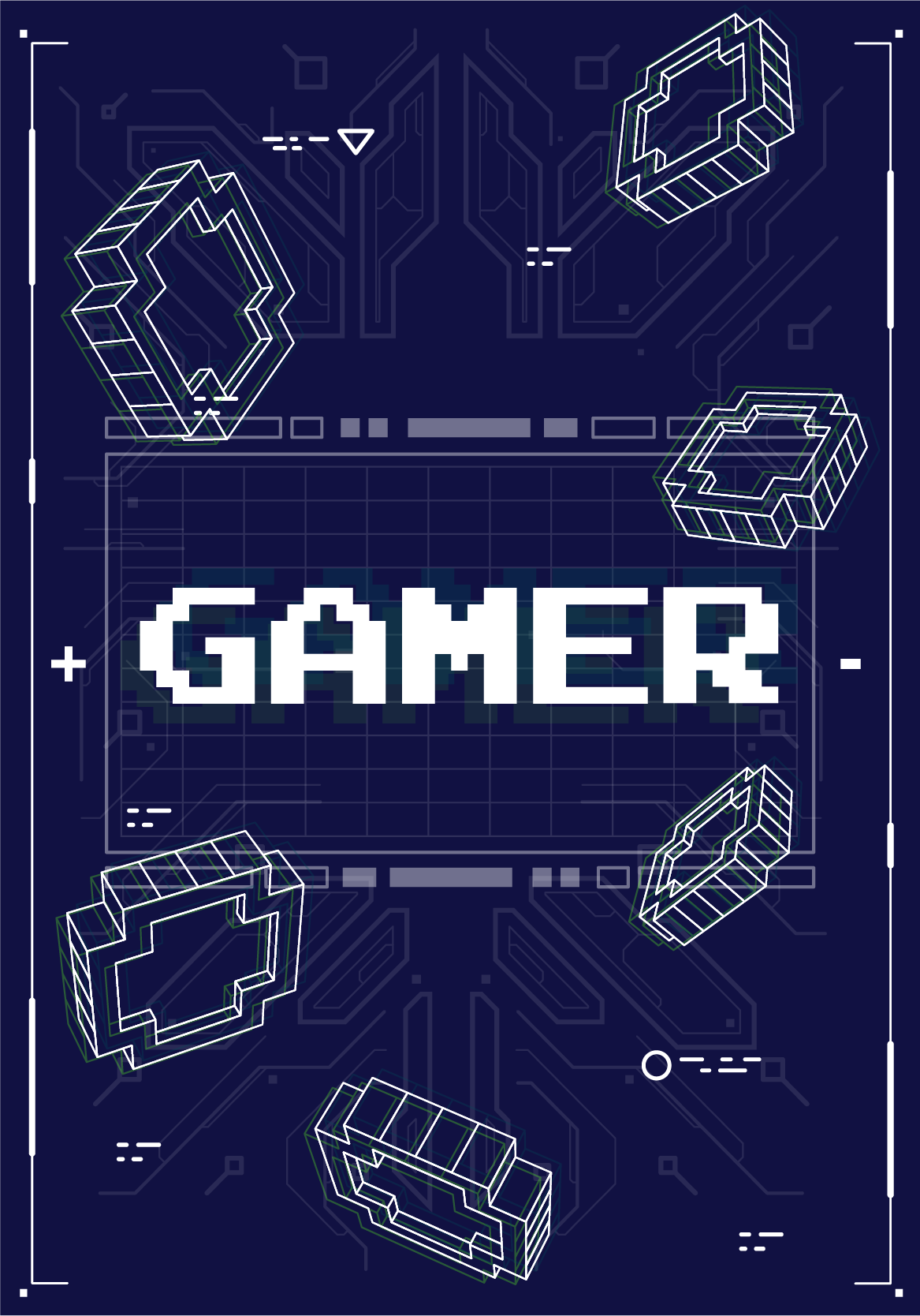 Poster jeux vidéo pour gamer rétro - TenStickers