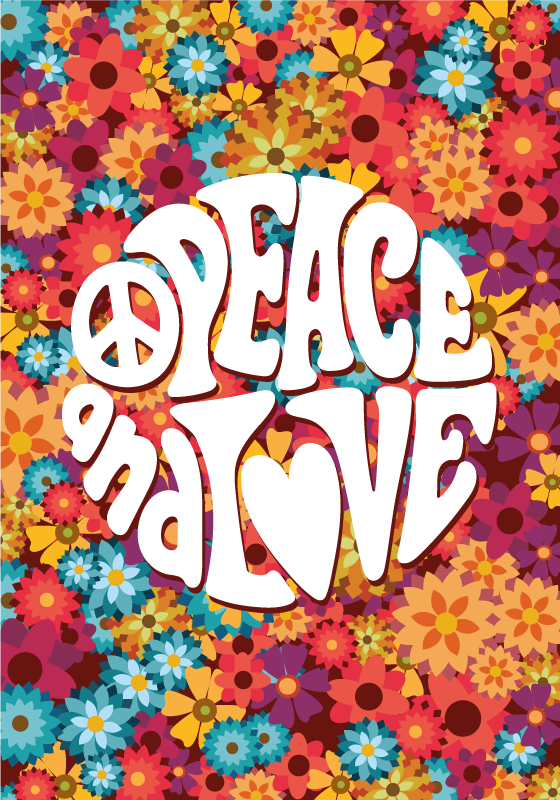 Poster phrases paix et amour - TenStickers