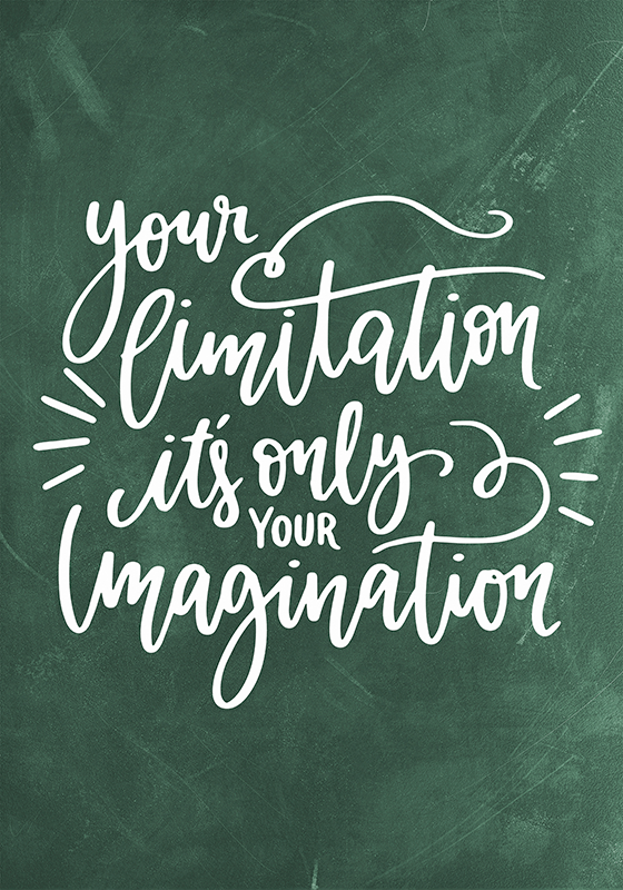 Poster phrases citation imagination - TenStickers
