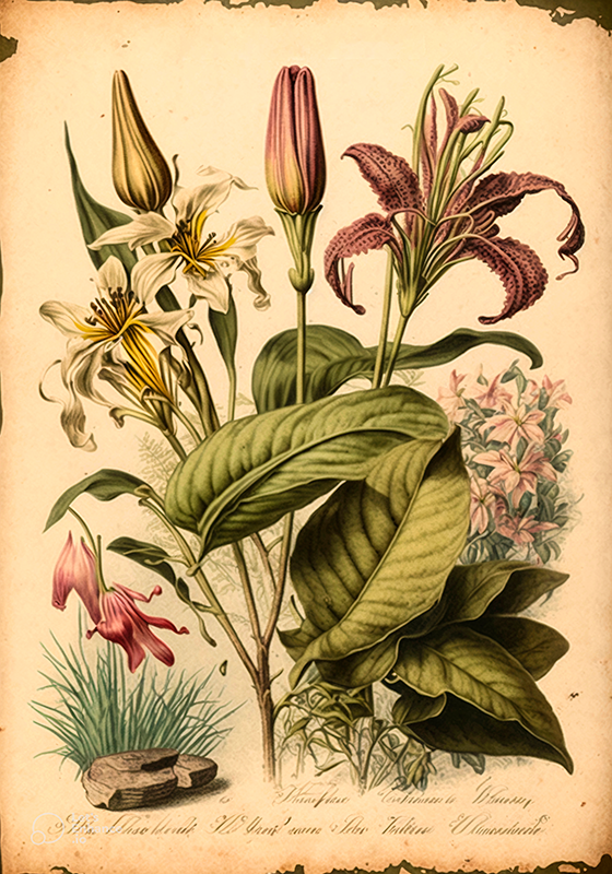 Poster plantes impression botanique vintage - TenStickers