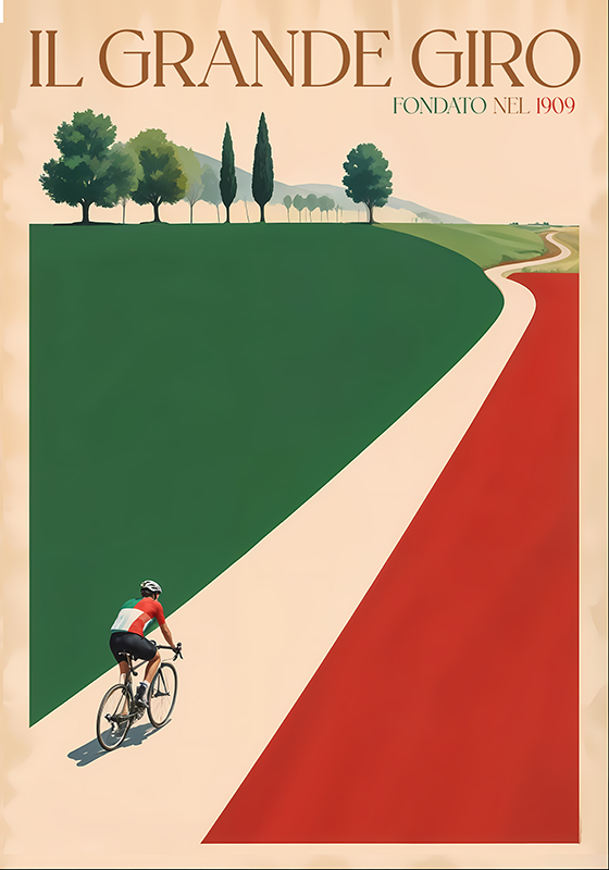 Poster cyclisme il grand tour - TenStickers