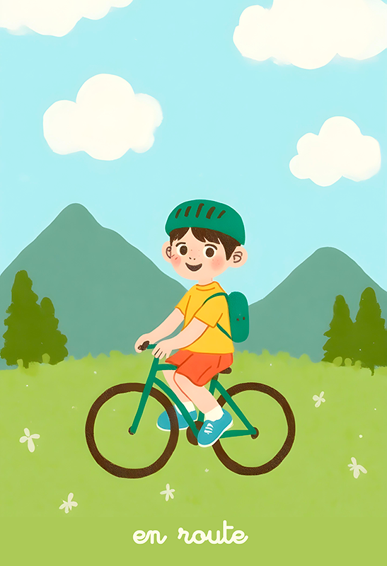 Poster cyclisme en chemin - TenStickers