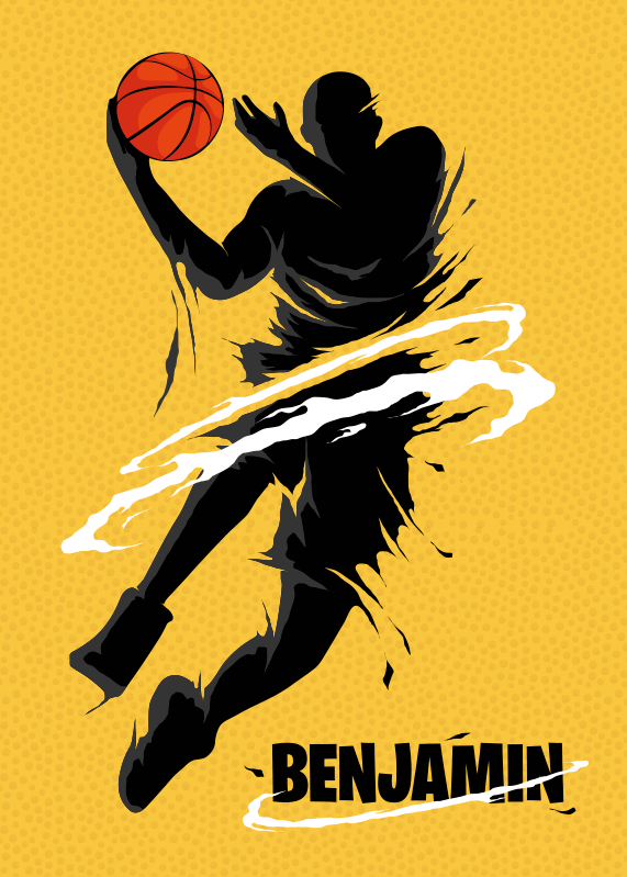 Poster basketball affichage de jeu de balle - TenStickers