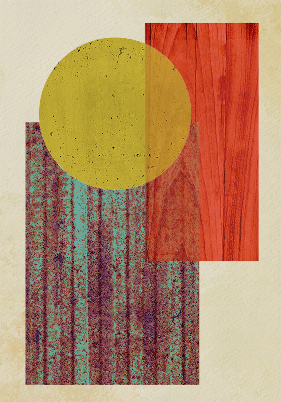 Poster art affiche géométrique bauhaus - TenStickers