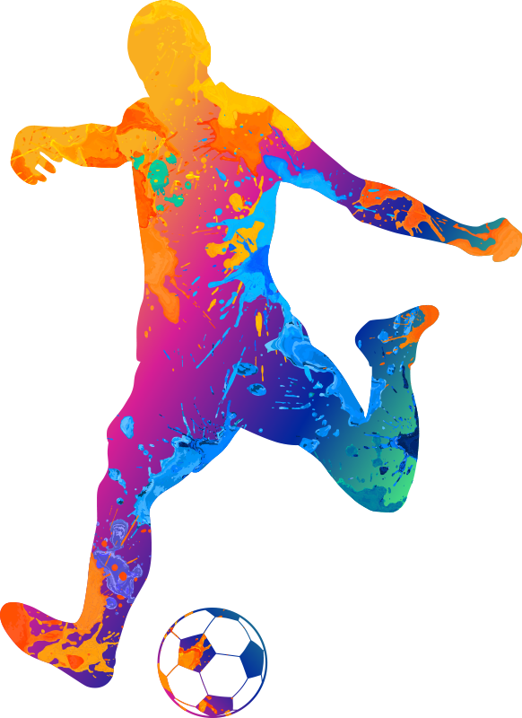 Poster football éclaboussé de peinture - TenStickers