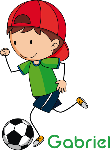 Poster football vinyle personnalisable enfant ballon - TenStickers