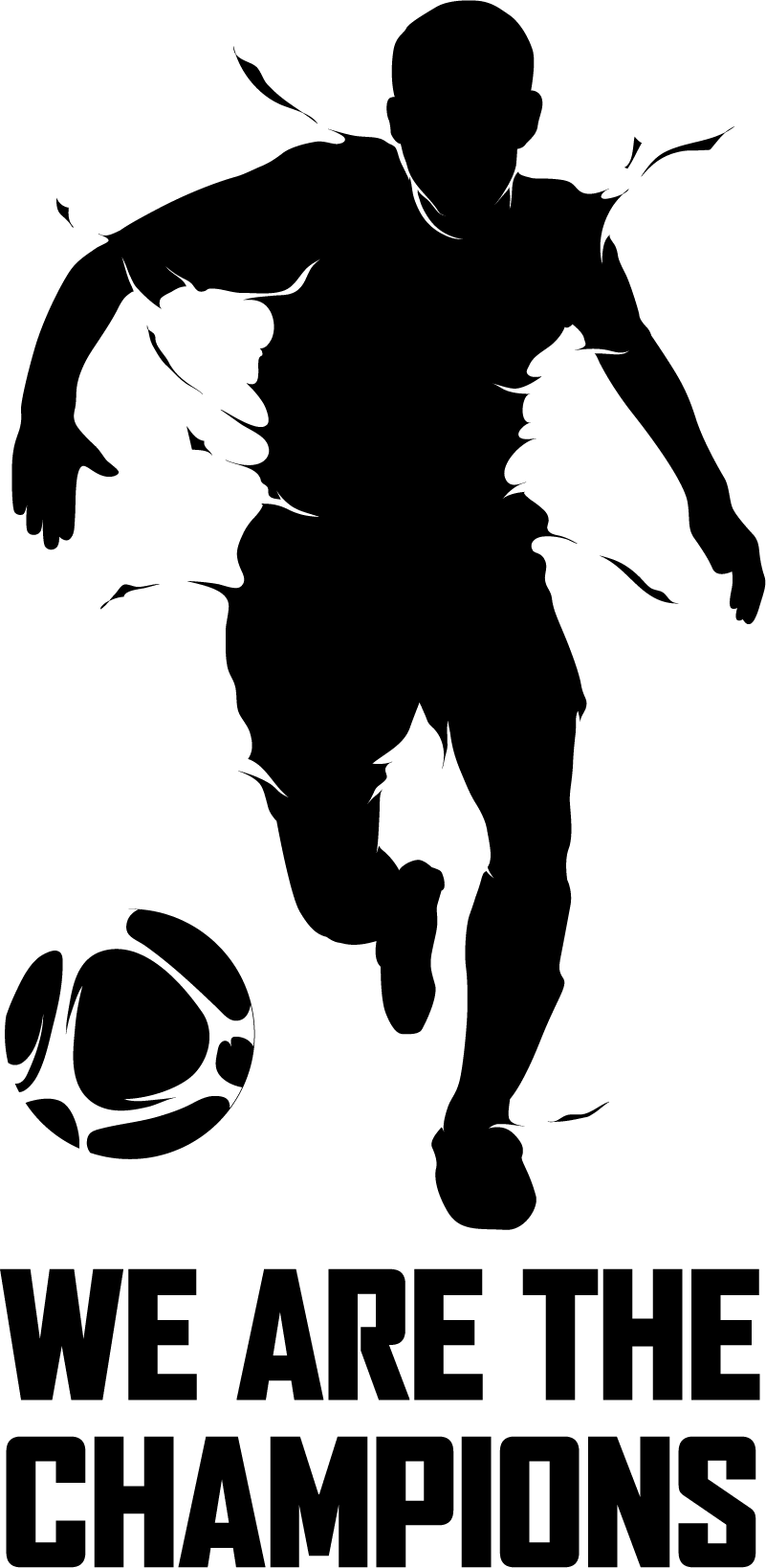 Poster football nous sommes les champions - TenStickers
