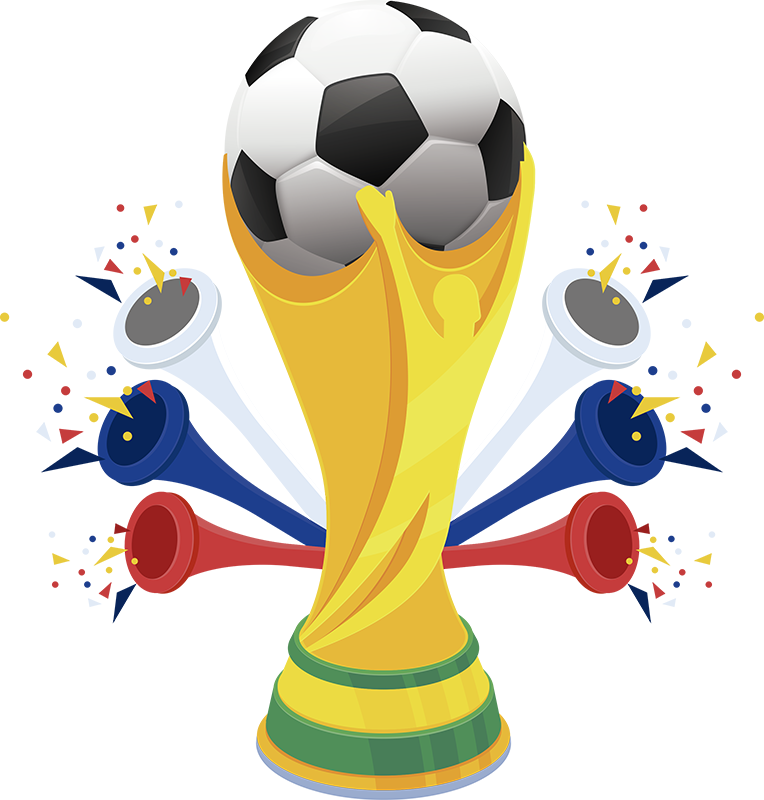 Poster football vinyle coupe du monde ballon - TenStickers