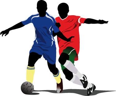 Poster football vinyle jeunes joueurs de football - TenStickers