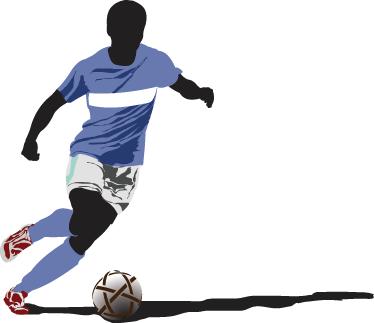 Poster football vinyle décoratif joueur de football - TenStickers