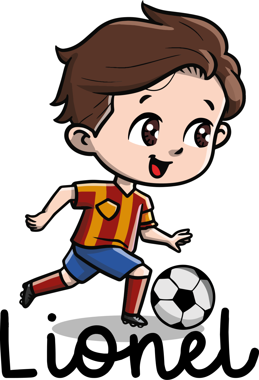 Poster football joueur de foot avec prénom - TenStickers